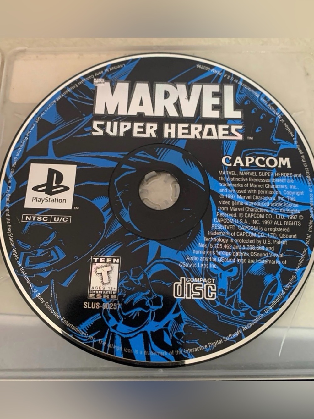 Marvel Super Heroes For Playstation PS1 Disc in Generic Case Tested WORKS GREAT